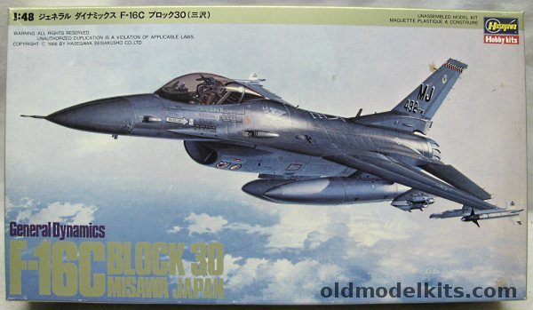 Hasegawa 1/48 General Dynamics F-16C Falcon - USAF Commander's Aircraft 432 TFW PACAF / 512 TFS 86 TFW USAFE, V4 plastic model kit